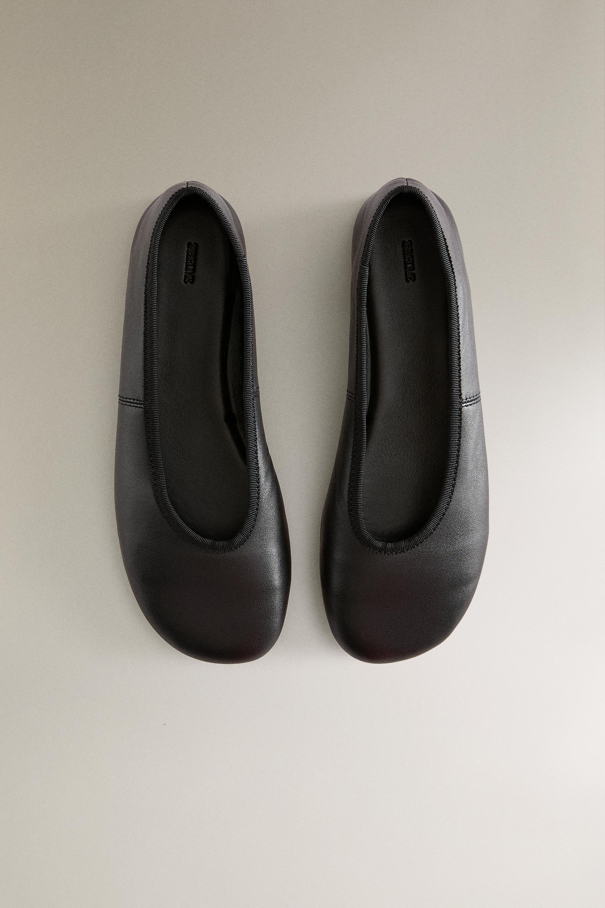 FLEXIBLE LEATHER BALLET FLATS